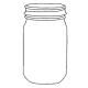 Savvy Stamps(サヴィ スタンプス) - Wood Mounted Stamp(ウッドマウントスタンプ) - Large Outline Jar