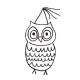 Savvy Stamps(サヴィ スタンプス) - Wood Mounted Stamp(ウッドマウントスタンプ) - Birthday Owl