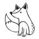 Savvy Stamps(サヴィ スタンプス) - Wood Mounted Stamp(ウッドマウントスタンプ) - Outline Fox