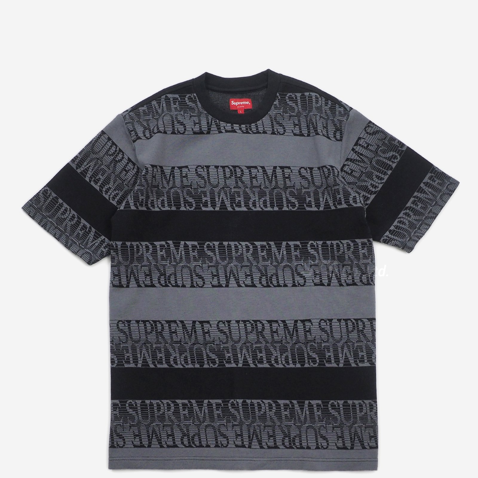 Supreme - Text Stripe Jacquard S/S Top - UG.SHAFT