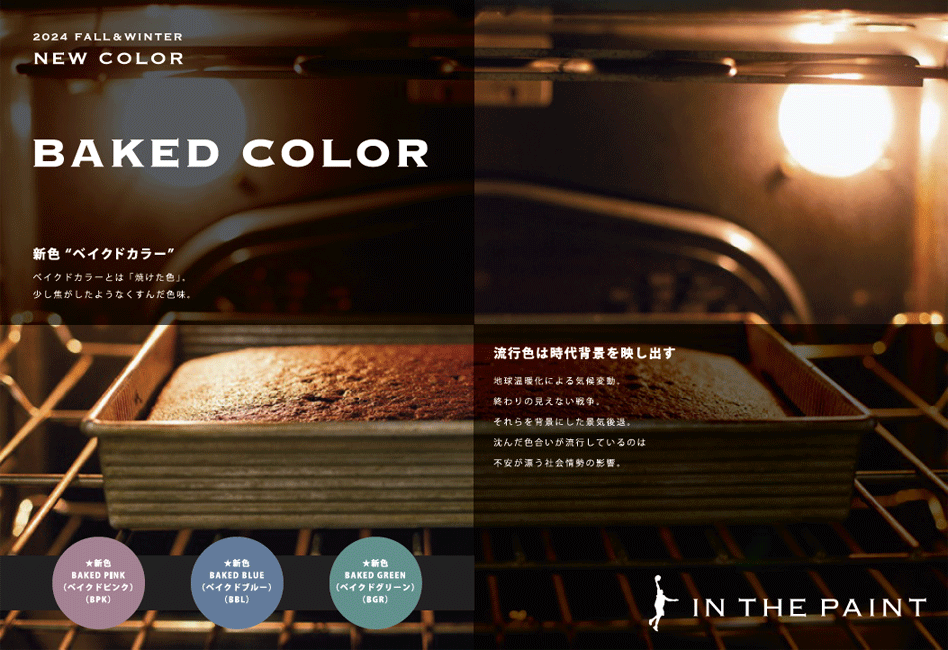 IN THE PAINT BAKED COLOR