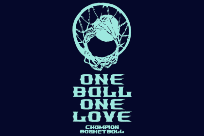 Champion[チャンピオン] PRACTICE TEE「One Ball One Love」 - NAKAGAWA Sports /  横須賀バスケットボール協会事務所 / バスケットボール専門店 [ASICS-アシックス/IN THE PAINT-インザペイント/ON THE