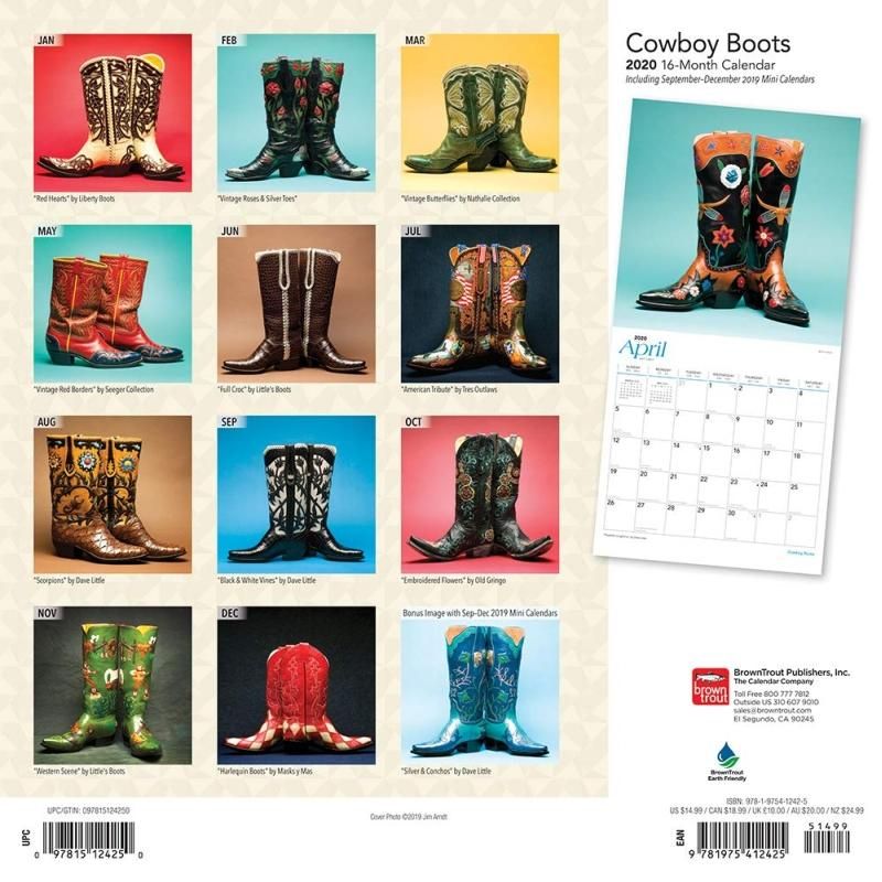 COWBOY BOOTS CALENDAR 2020 レザークラフト工具・材料 LLツール