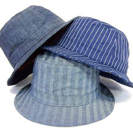 バケットハット（インディゴ） - 日本製 オリジナルデニム帽子 THRIFT