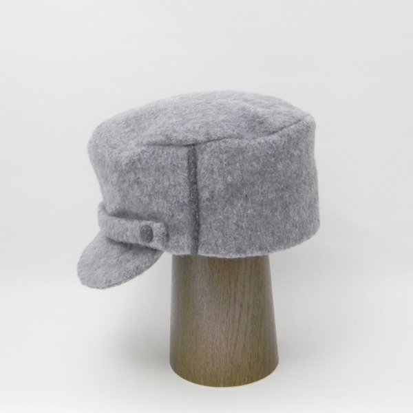 ケピ帽（フランスの制帽風キャスケット）グレー