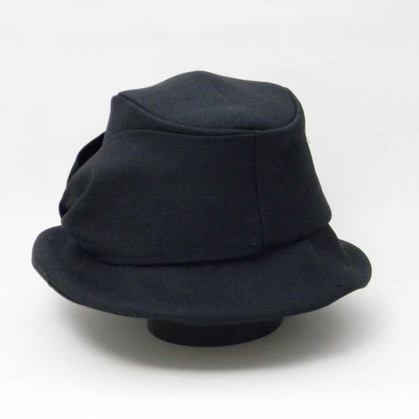 【カスタムオーダー帽子】リボンソフトハット（ブラック）58.5cm仕上 C.M様【OD2359】