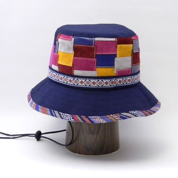 【OD2380】「山女日記」陽菜さんの帽子（ハット・後ろパッチワーク）サイズをカスタムしたオーダーメイドの帽子です。