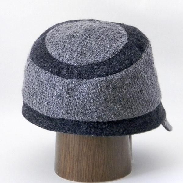 だんだんになったクラウンが個性的なキャスケット【だんだんキャスケット】レディース帽子 サイズ調整OK PL1527