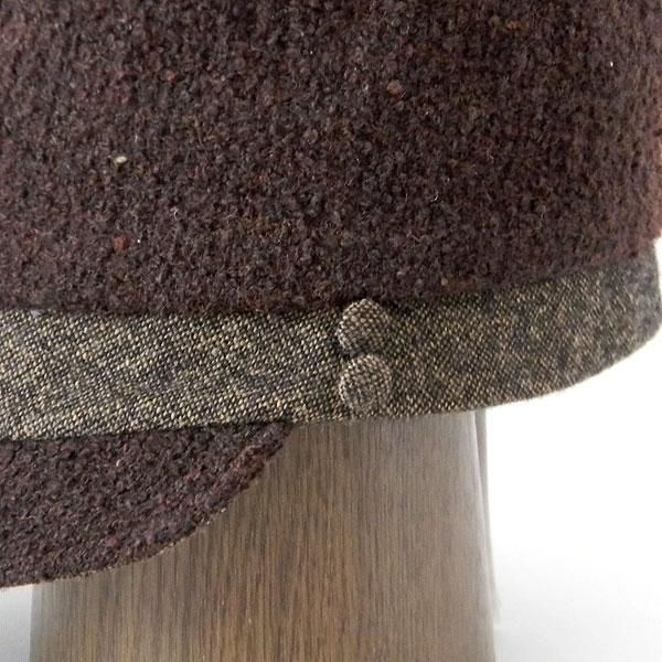 だんだんになったクラウンが個性的なキャスケット【だんだんキャスケット】レディース帽子 サイズ調整OK PL1527