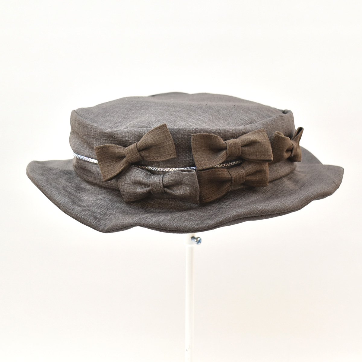カスタムオーダー帽子】リボンカンカン帽 T.N様【OD2679】の写真