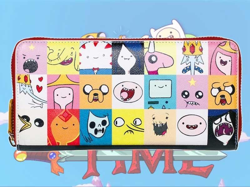 アドベンチャータイムadventure Time Puレザー長財布フェイスブロックイラストロングウォレット Bandit Selected Toys