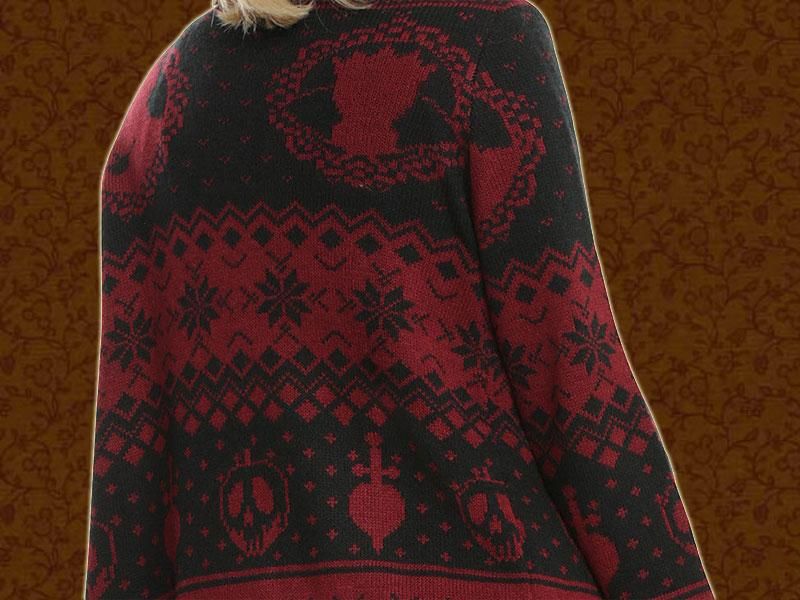 Disney ディズニー ニット カーディガン ベージュ 赤 黒 M 10731