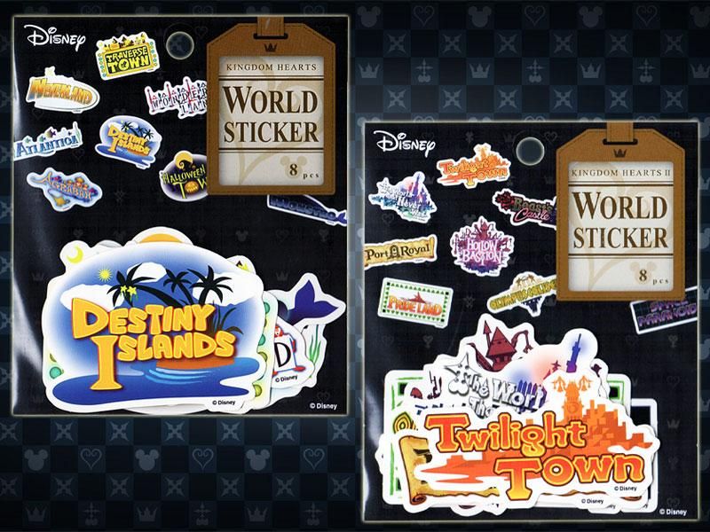 キングダムハーツkingdom Hearts ワールドステッカー8ピース 2種類セット Bandit Selected Toys キングダムハーツkingdom Hearts ワールドステッカー8ピース 2種類セット Bandit Selected Toys