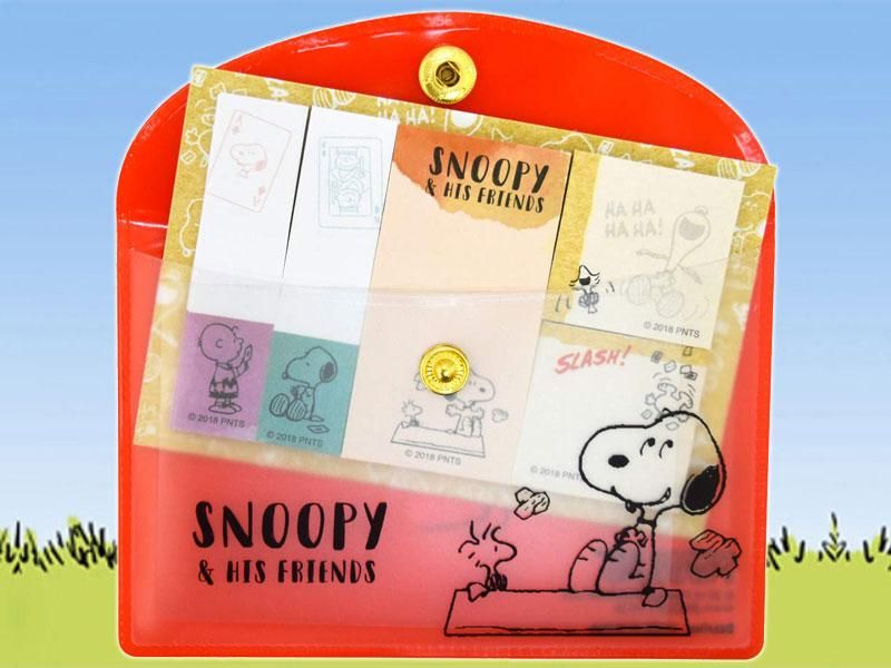 ピーナッツpeanuts ケース入り付箋メモ 犬小屋 スヌーピー ウッドストック Bandit Selected Toys