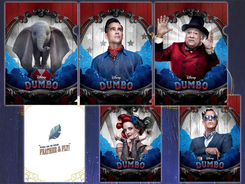 ダンボDUMBO A5サイズミニクリアファイル3枚セット キャラクター