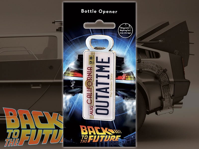 バックトゥーザフューチャーBACK TO THE FUTURE デロリアン・ナンバープレートボトルオープナー - BANDIT- Selected  Toys