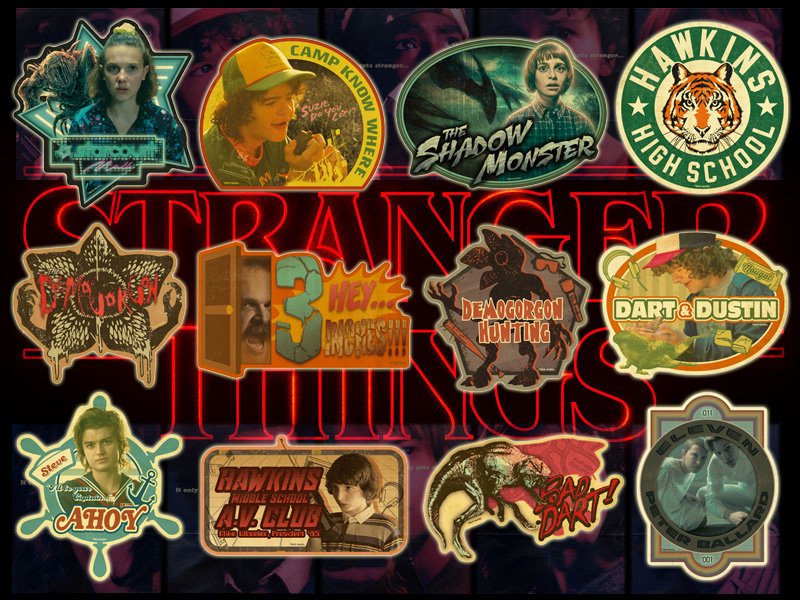 ストレンジャー・シングス 未知の世界Stranger Things 耐水・耐光トラベルステッカー - BANDIT- Selected Toys