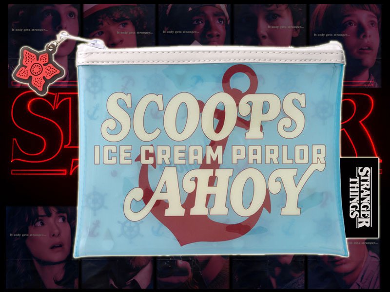 ストレンジャー・シングス 未知の世界Stranger Things クリアフラットポーチ/SCOOPS AHOY - BANDIT- Selected  Toys