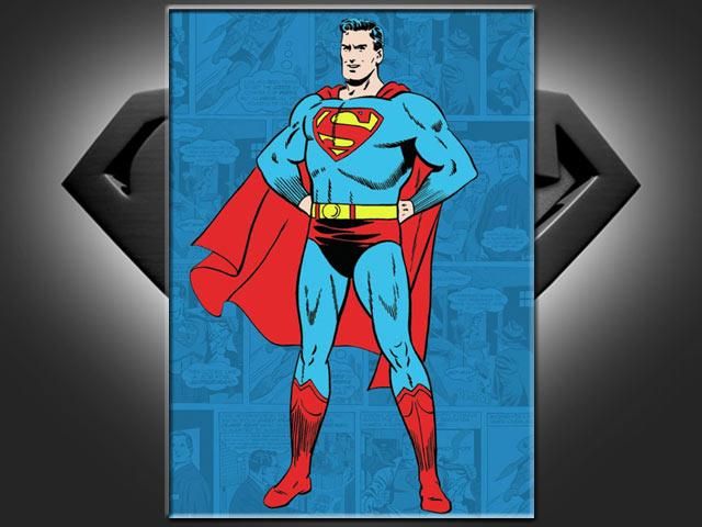 スーパーマンSUPERMAN フリッジマグネット/DCコミックレトロスタイル