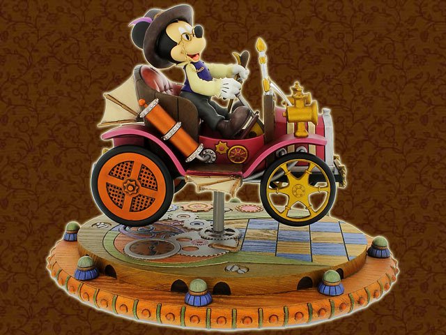 ディズニー メカニカルキングダム スチームパンクsteampunkミドルフィギュア ミッキーマウス メインストリートホースレスキャリッジ 車 Bandit Selected Toys