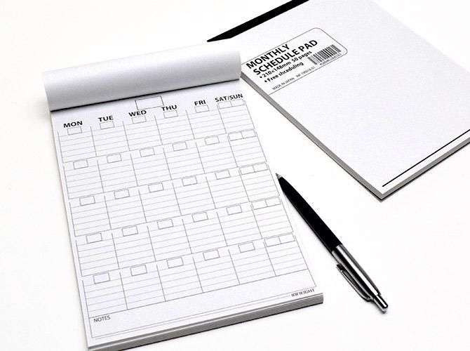 INFIEIGHT インフィエイト A5 マンスリースケジュールパット