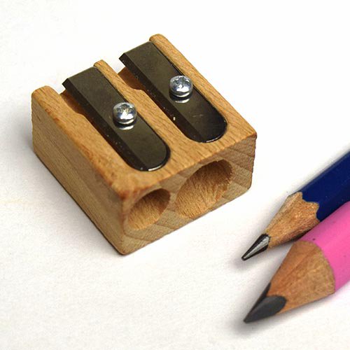 DUX ダックス 木製 2穴 ミニ鉛筆削り （ハンディ ペンシル シャープナー) DX2549 - おしゃれで 珍しい文房具 海外 輸入文具 通販  フライハイト ステーショナリー