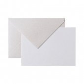 クレールフォンテーヌ ポレン カード＆封筒セット グリッター [ホワイト]（3枚入り）