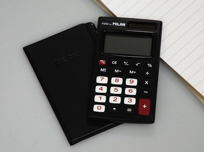 MILAN ミラン カリキュレーター （電卓） 150208 ブラック おしゃれで 珍しい文房具 海外 輸入文具 通販 フライハイト  ステーショナリー
