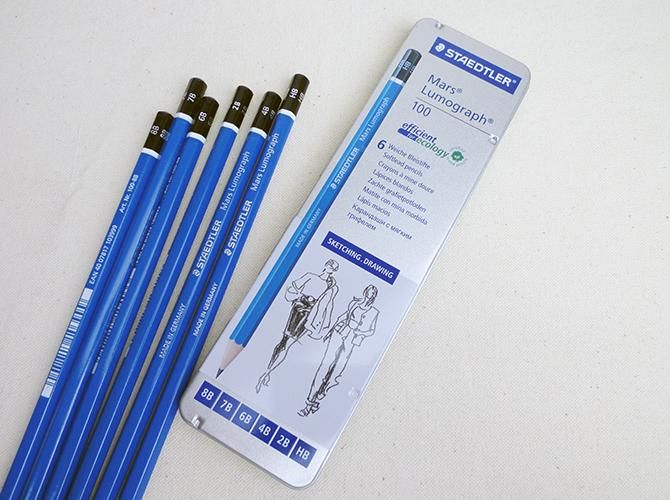 STAEDTLER ステッドラー マルス ルモグラフ 製図用高級鉛筆 缶入り６