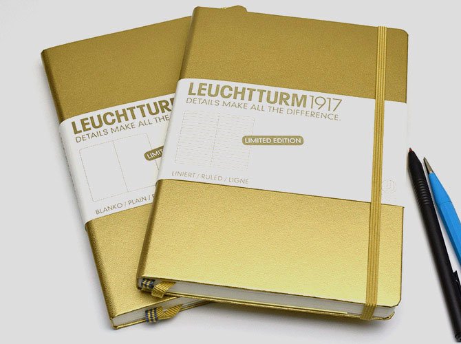 LEUCHTTURM ロイヒトトゥルム ゴールド ノート ブック / ミディアム