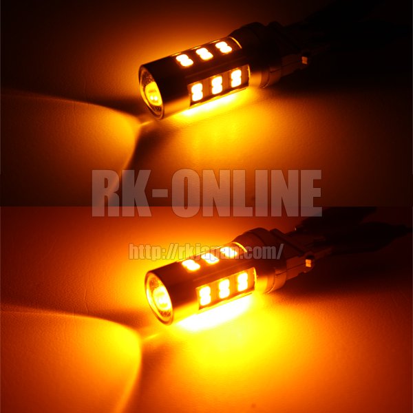 RK-ONLINE アメ車用3156/3157対応ウインカー用LEDバルブ 2835ｘ27連+