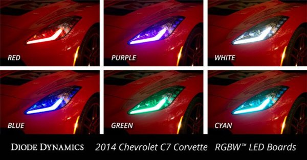 DD Chevrolet Corvette シボレーコルベットマルチカラーLEDボード RGBWタイプ左右セット＋BT コントローラー -  RK-ONLINE