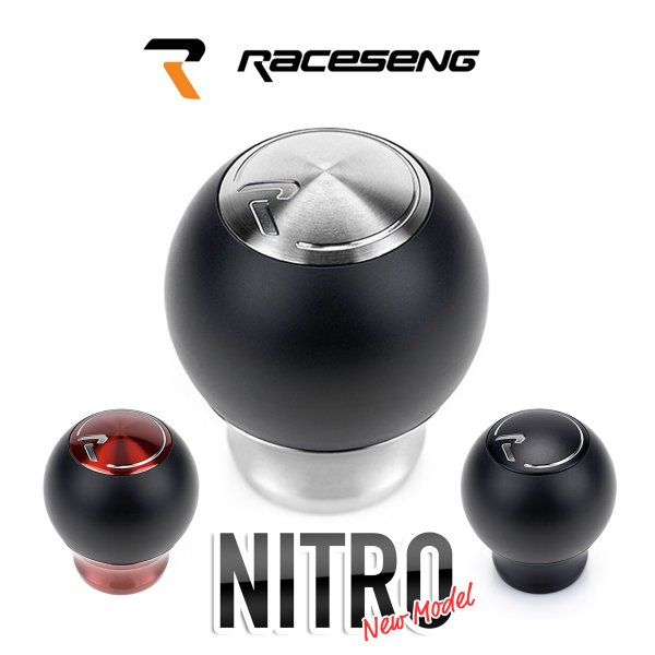 RACESENG レースセングシフトノブ NITRO ナイトロ-スムースカバーモデルセット（ステンレスベース・デルリンカバー）