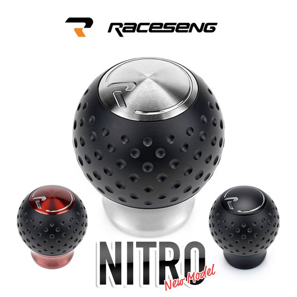 RACESENG レースセングシフトノブ NITRO ナイトロ-テクスチャカバーモデルセット（ステンレスベース・デルリンカバー）