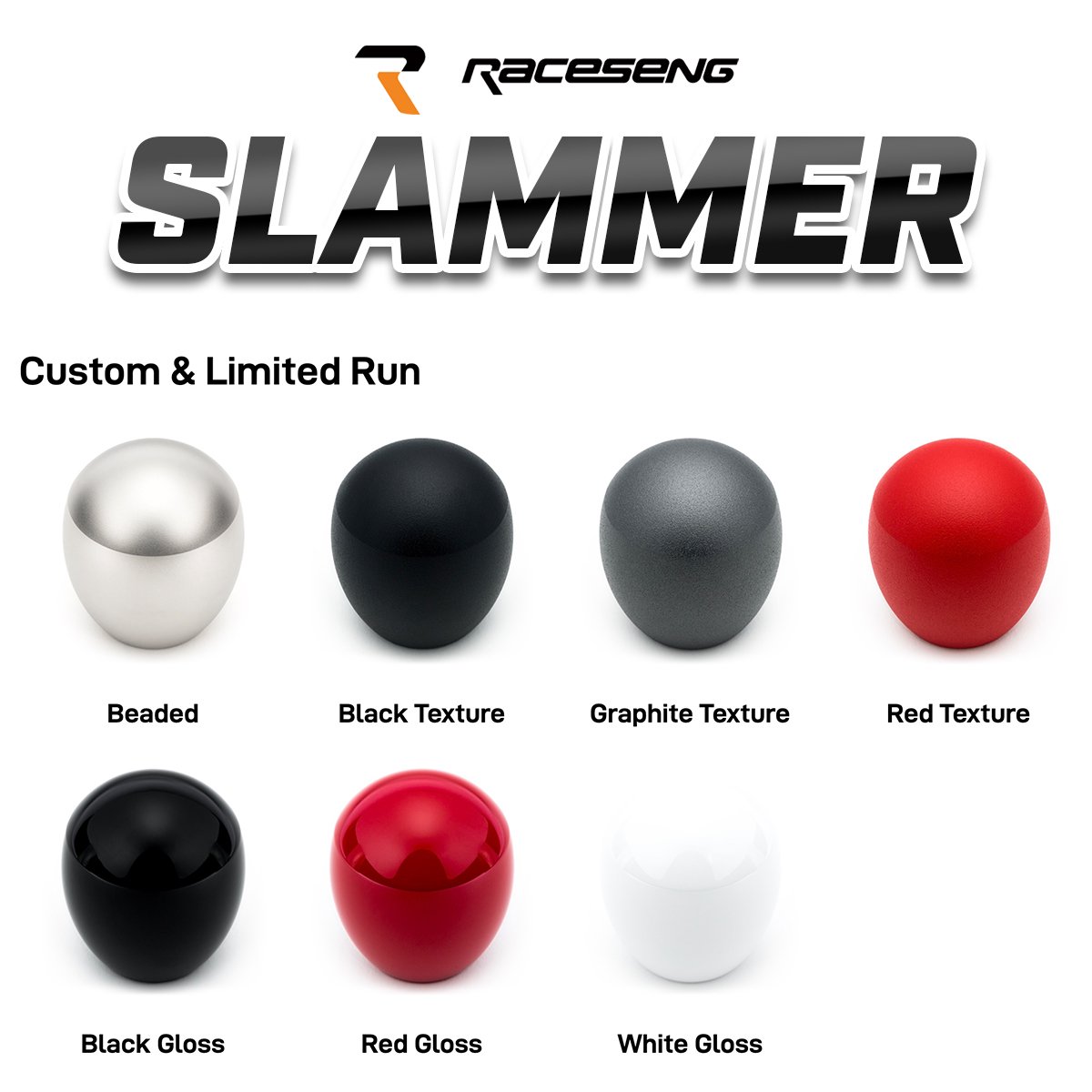 RACESENG レースセングシフトノブ MASSシリーズ SLAMMER スラマー カスタム＆限定カラー