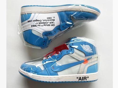 OFF-WHITE × NIKE AIR JORDAN 1 UNC WHITE/DARK POEDER BLUE オフ