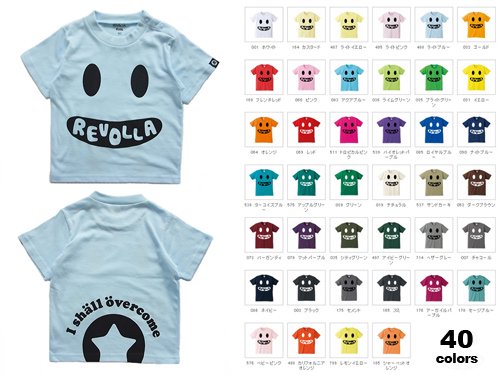 REVOLLA キッズ スマイリーフェイスTシャツ（40色）size:90～160 - REVOLLA Online Store |「ここに