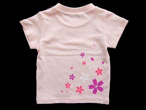 ★お名前・お誕生日入り★桜 Tシャツ（ベビーピンク）（BABY/KIDS）size:90～160 - REVOLLA