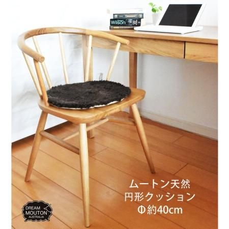 ムートン天然巻き毛クッション約40x40cmブラウン　4枚セット ムートン天然巻き毛クッション約40x40cmブラウン 4枚セット