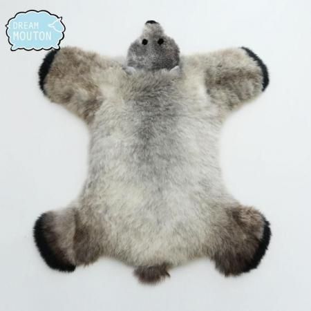 チベットラム フルスキン毛皮 1匹サイズ約60×95cm 2色染め