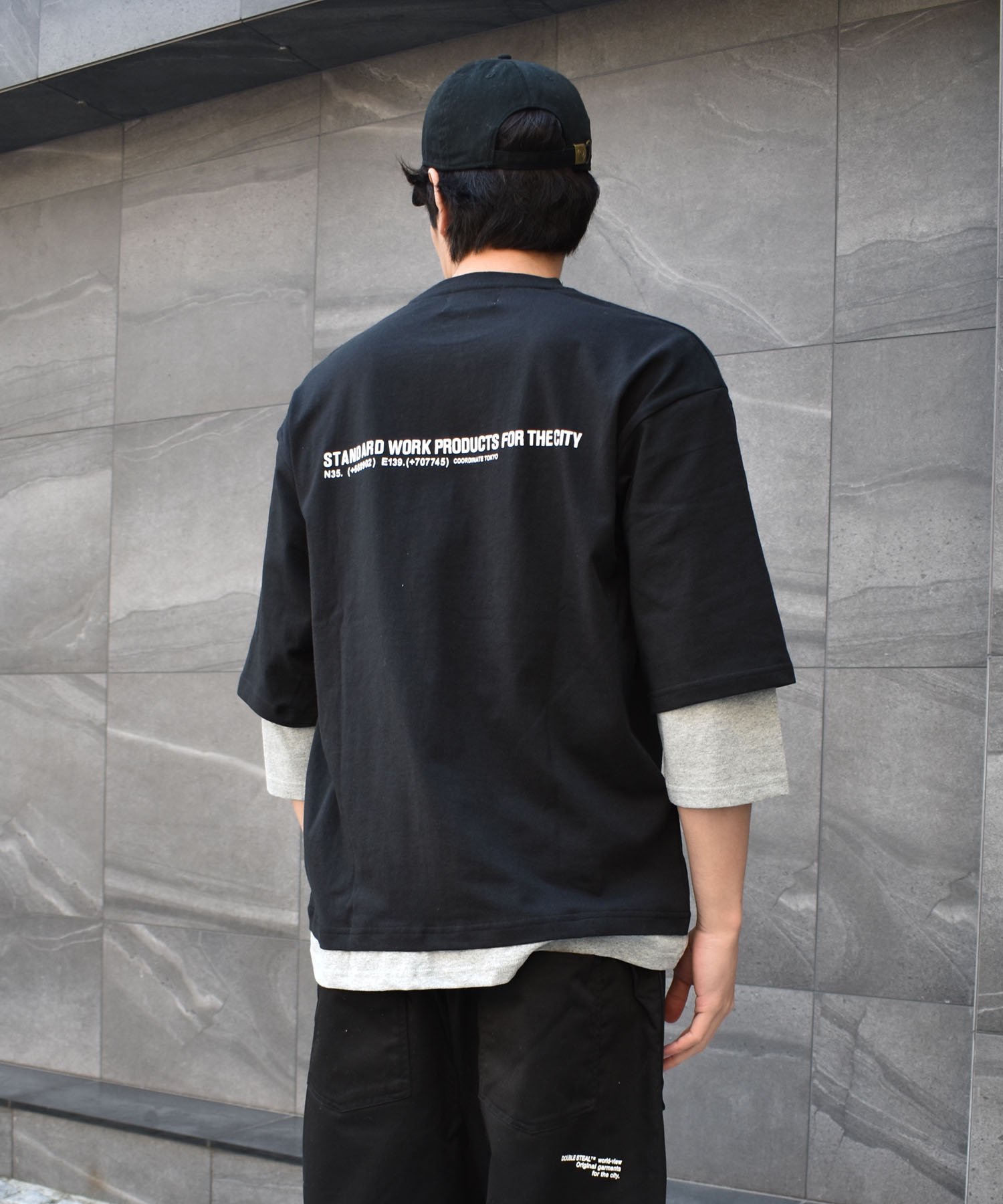 Layered Simple Tee - DOUBLE STEAL ONLINE SHOP