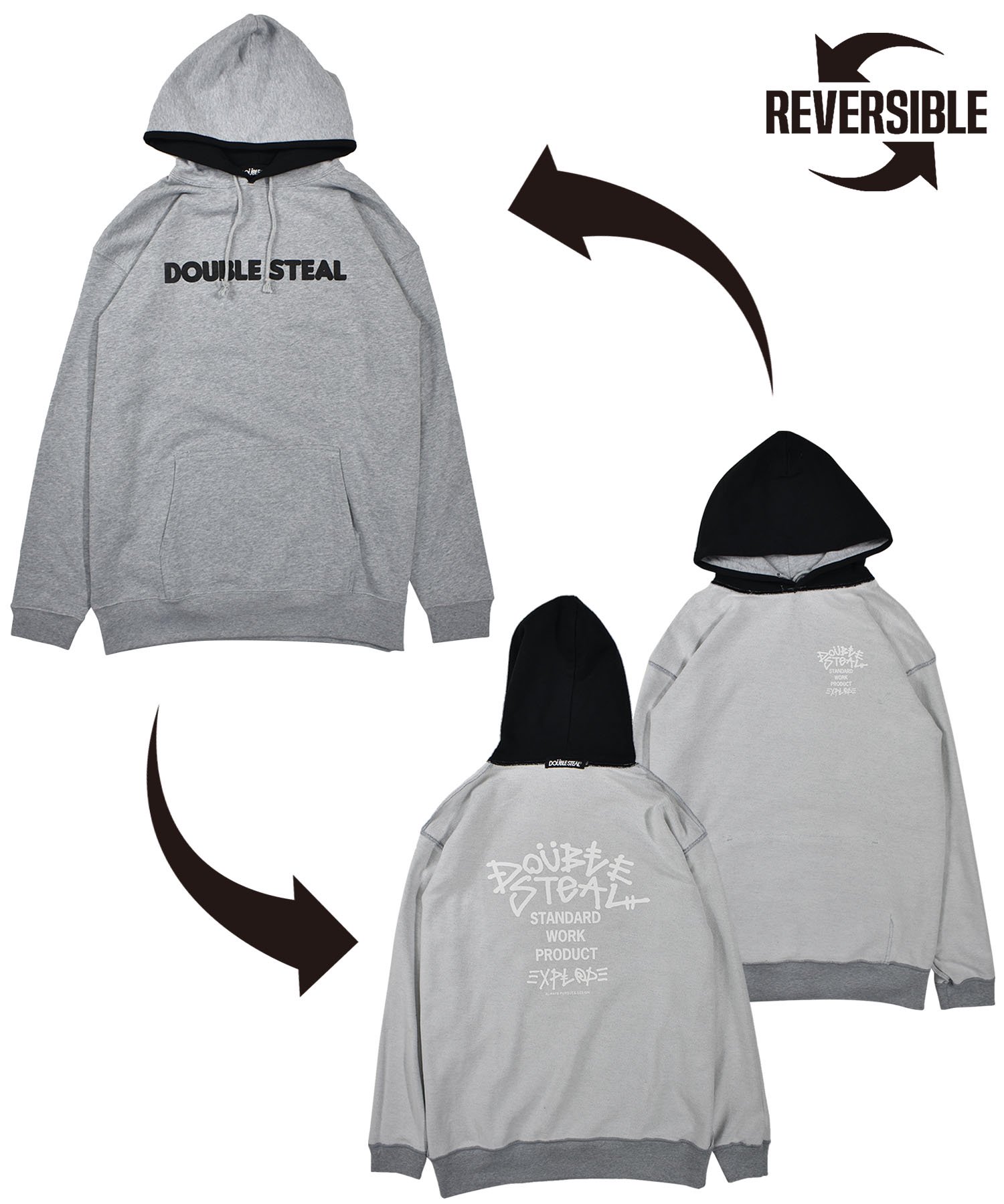Reversible Tagging 裏パイルパーカー - DOUBLE STEAL ONLINE SHOP