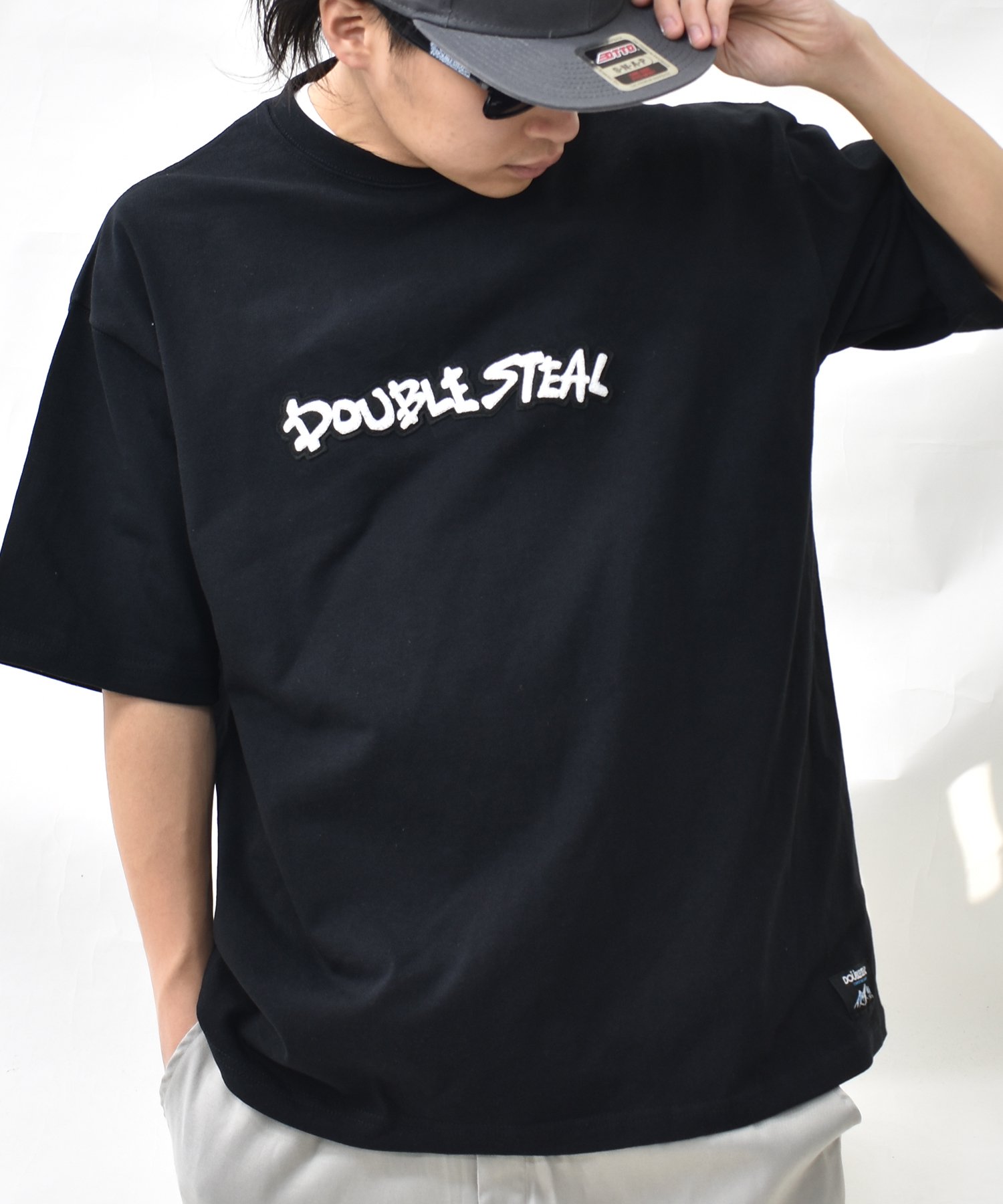 サガラ刺繍ロゴ Tシャツ - DOUBLE STEAL ONLINE SHOP