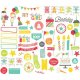 Simple Stories（シンプルストーリーズ） - Let's Party - Bits & Pieces Cardstock Die-Cuts （ダイカット）62/Pkg