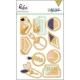 Pinkfresh Studioʥԥ󥯥եå她 - Indigo Hills - Gold foiled wood clips