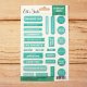 Elle's Studio -  Everyday Labels Puffy Stickers - Teal