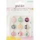 Crate Paperʥ졼ȥڡѡ - Good Vibes - Charm Embellishments 9/Pkg - W/Gold Finishes