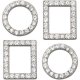 Tim Holtzʥƥۥġ-Assemblage Links 4/Pkg Round & Square Jeweled Frame Links