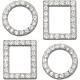 Tim Holtzʥƥۥġ-Assemblage Links 4/Pkg Round & Square Jeweled Frame Links