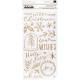Crate Paper(クレートペーパー) - Merry Days - Thickers Stickers 76/Pkg - Joyous Phrase/Gold Puffy